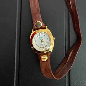 La Mer Collections Tobacco Washed Gold Odyssey Wrap Watch